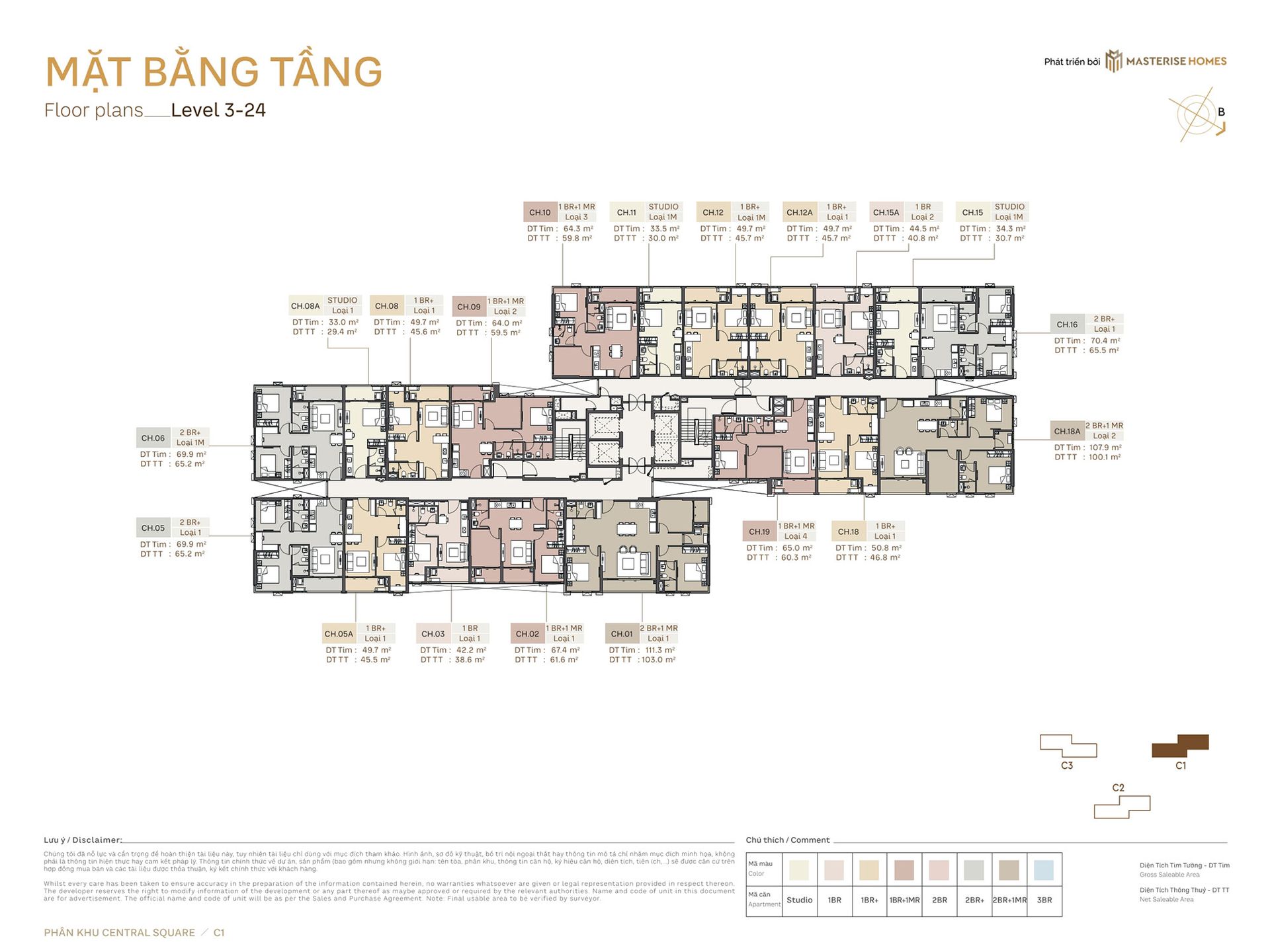 Mặt bằng Tòa C1