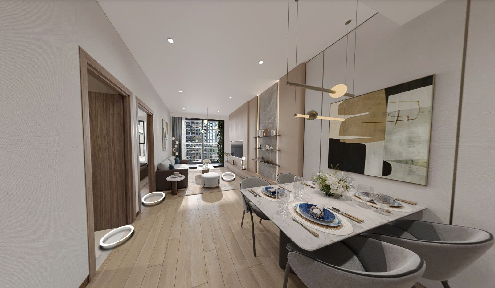 Mặt bằng căn hộ 2PN Masteri Grand Avenue