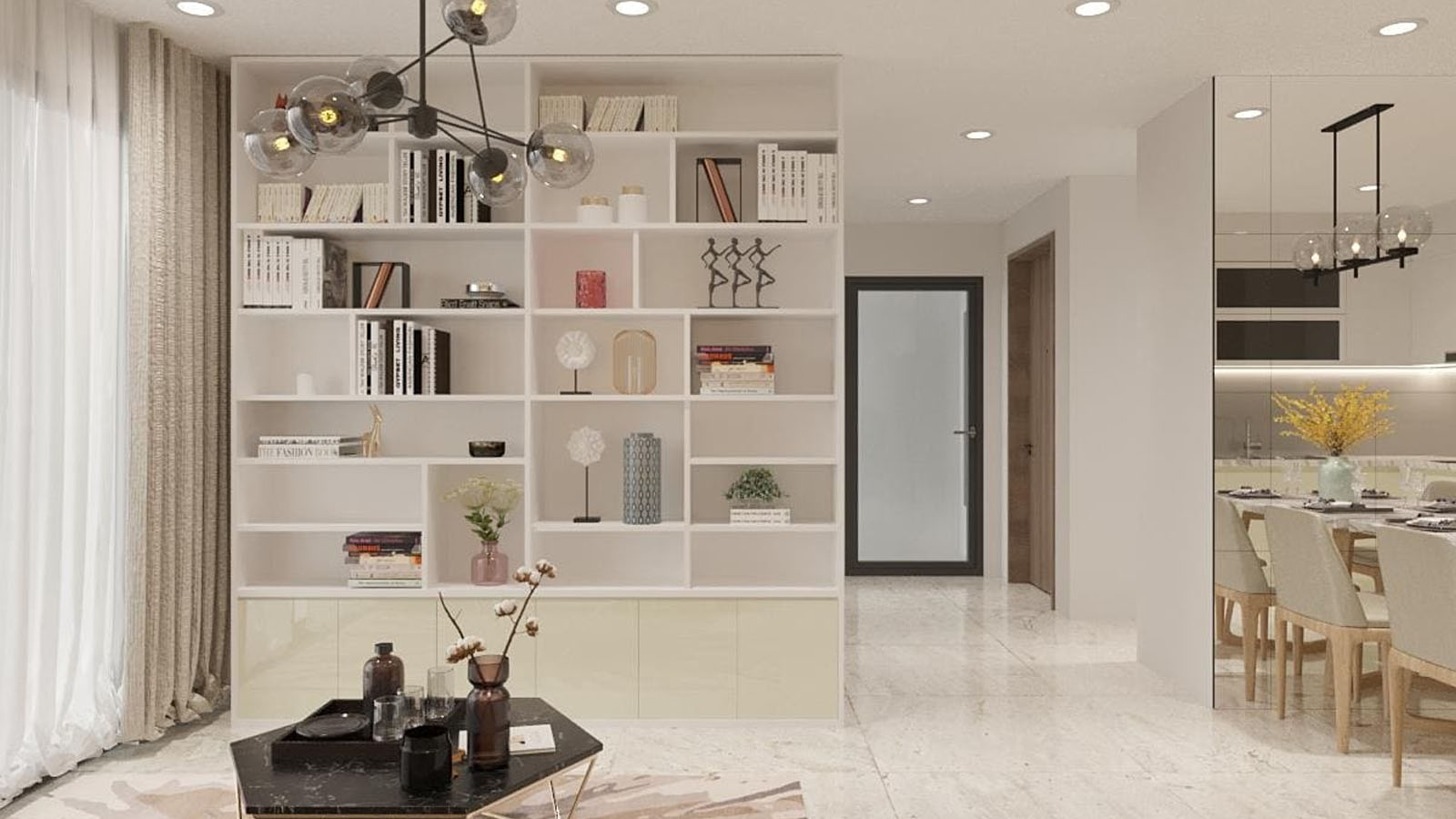 Mặt bằng căn 2PN Sun Cora Tower