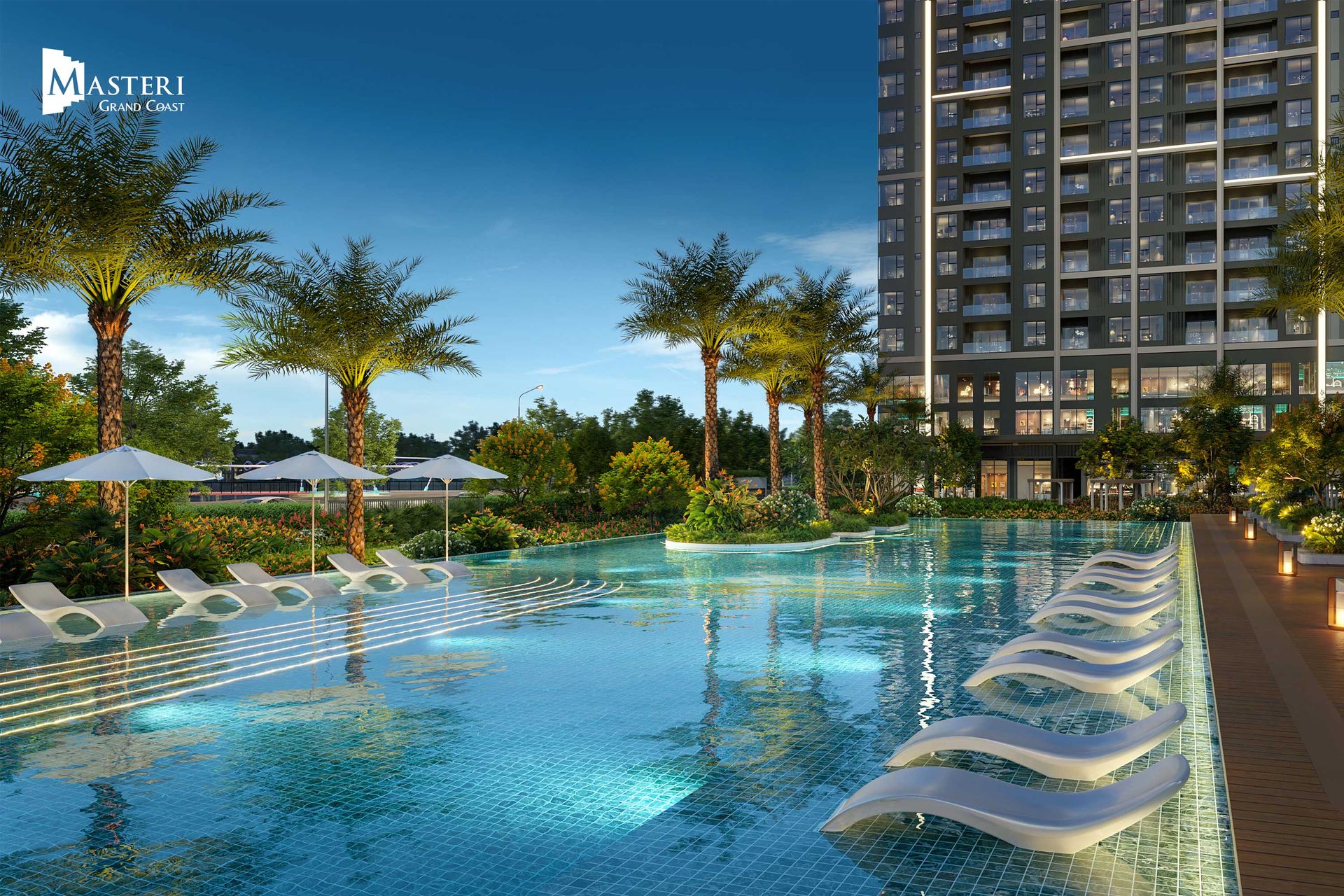 Bể bơi ngoài trời Masteri Grand Coast