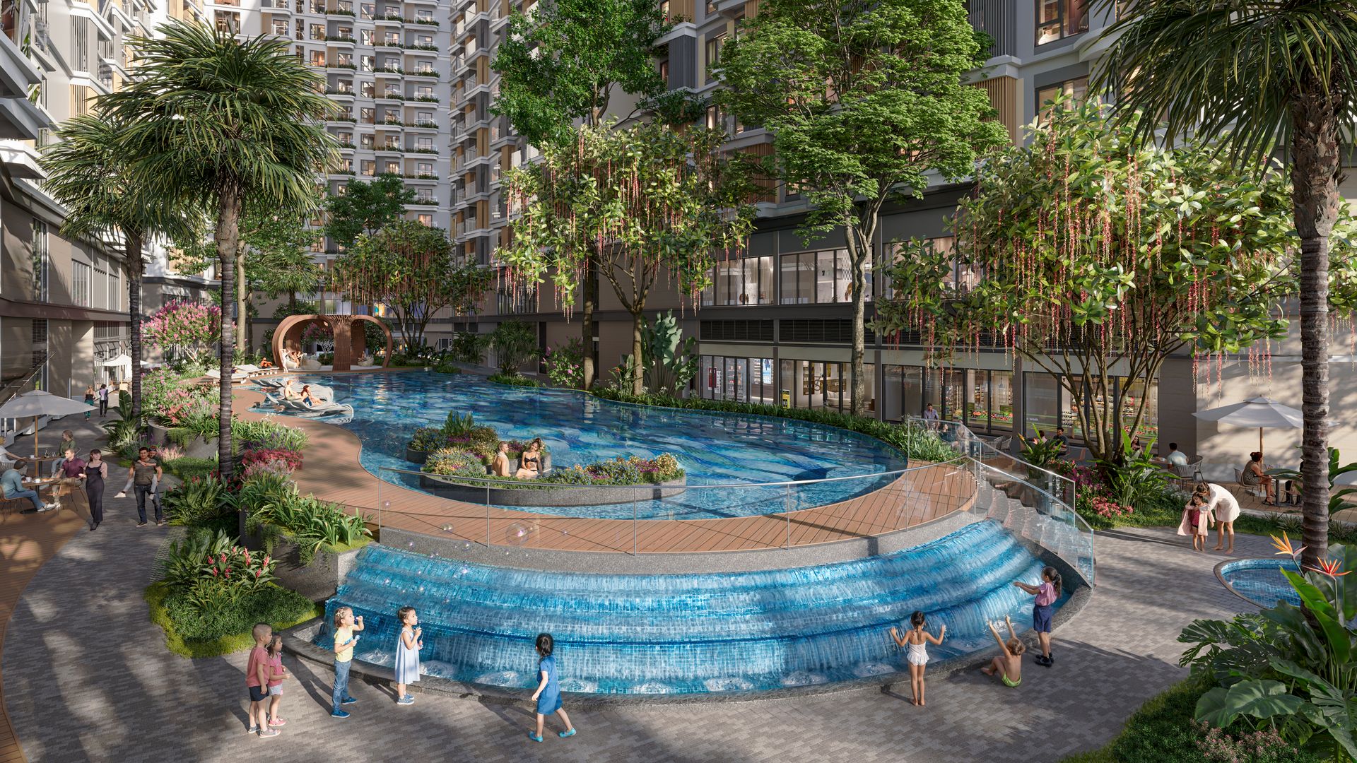 Thác nước tràn + Ocean Lounge