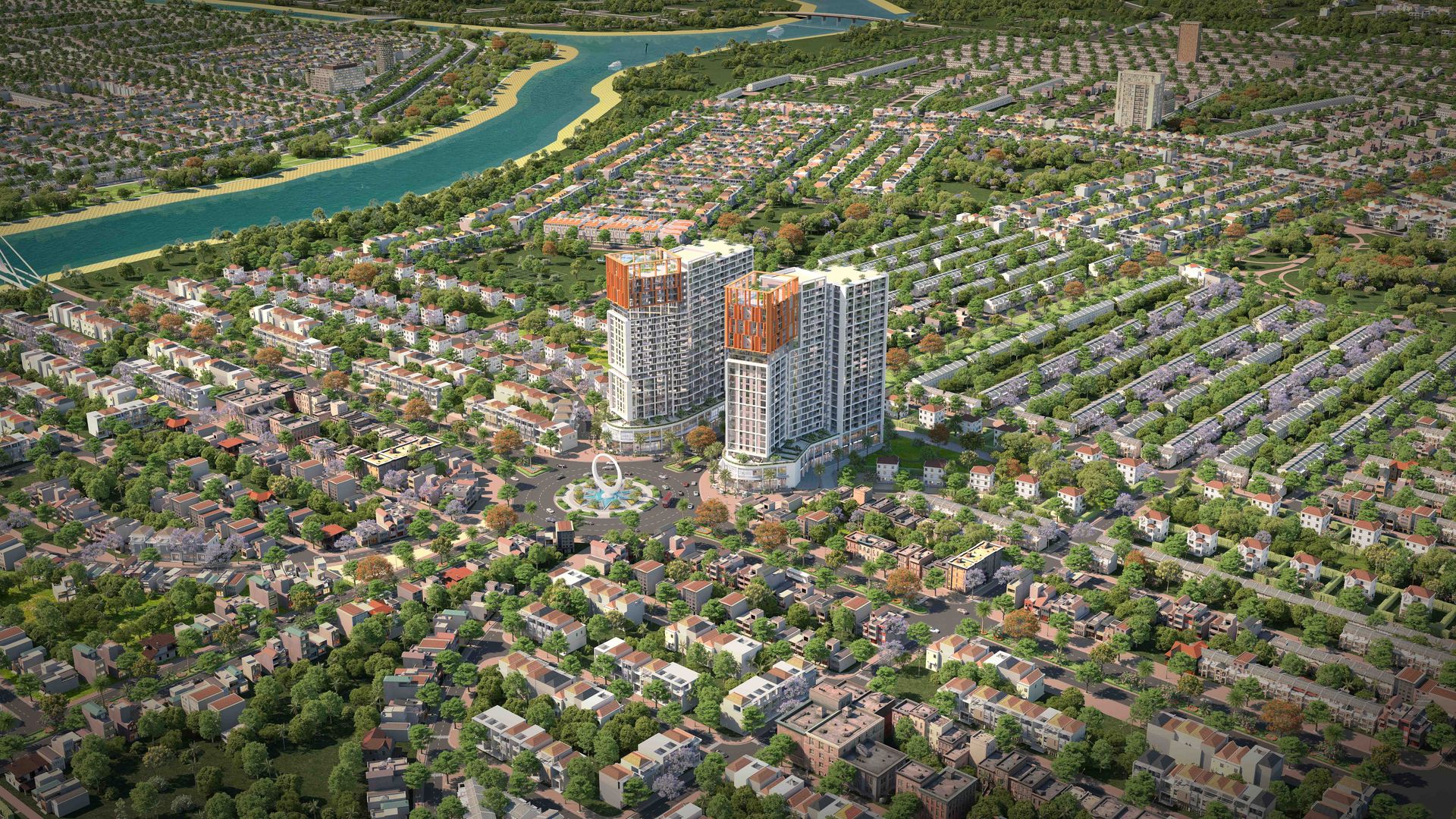 Phối cảnh tổng thể Sun Cora Tower