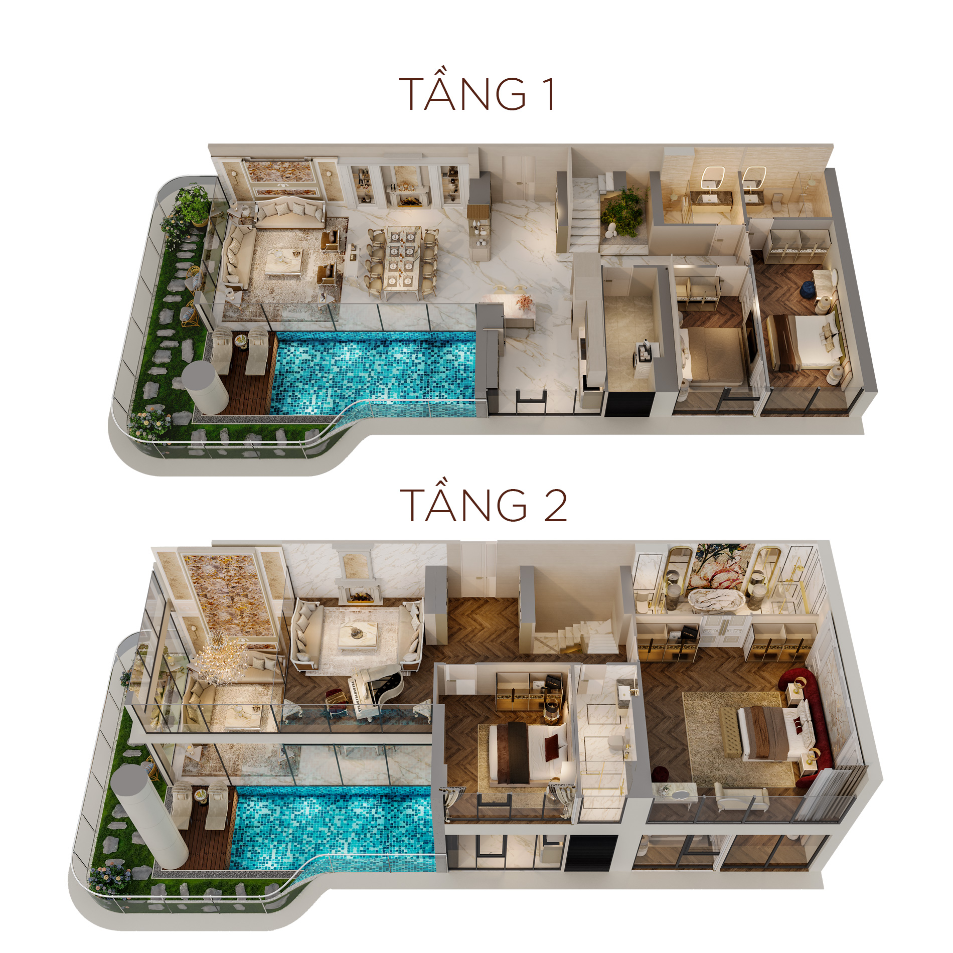 Mặt bằng Duplex 4