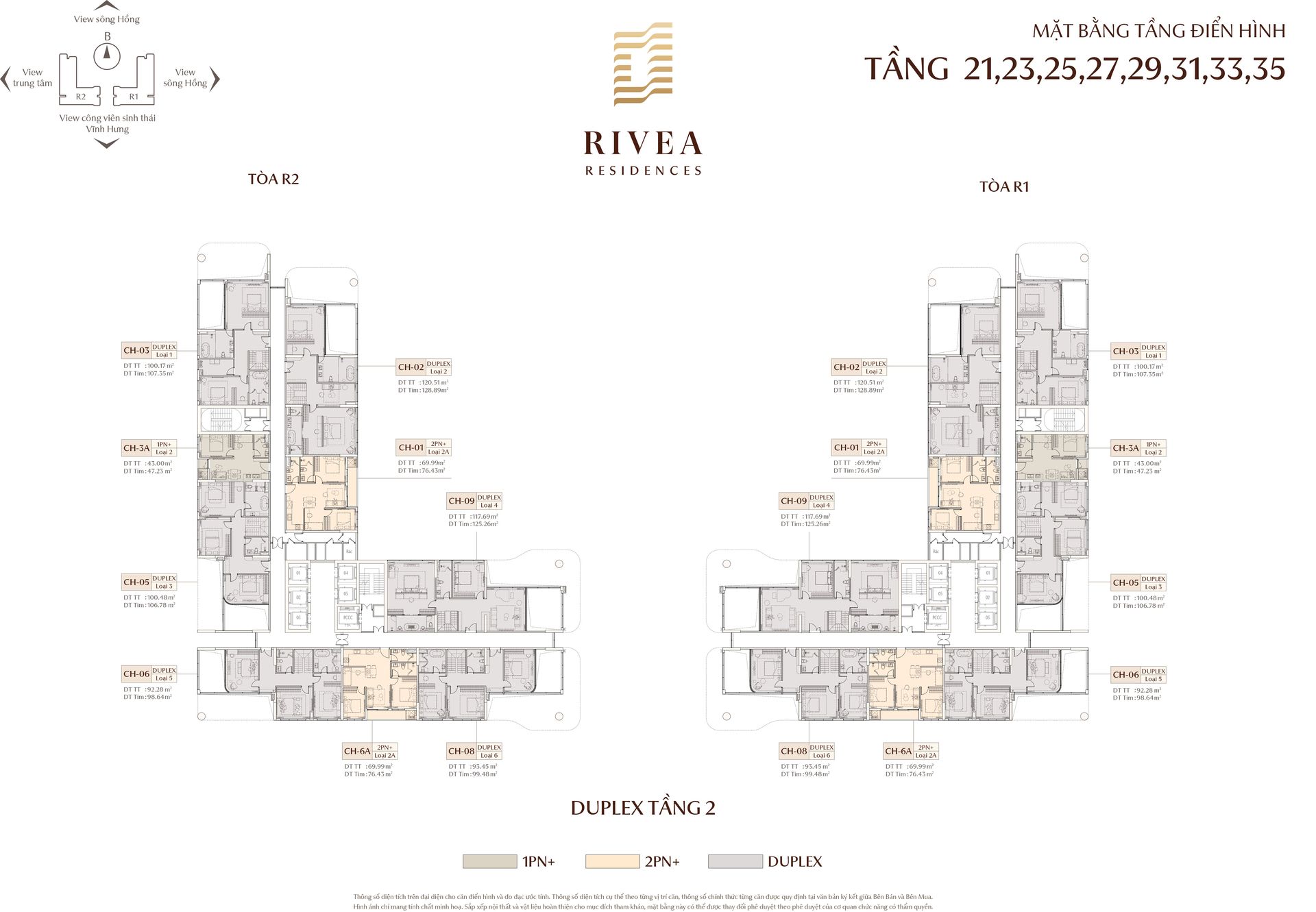 Mặt bằng tầng lẻ 21–35