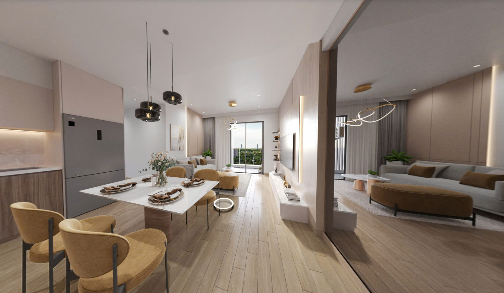 Mặt bằng căn hộ 1PN+1 Masteri Grand Avenue