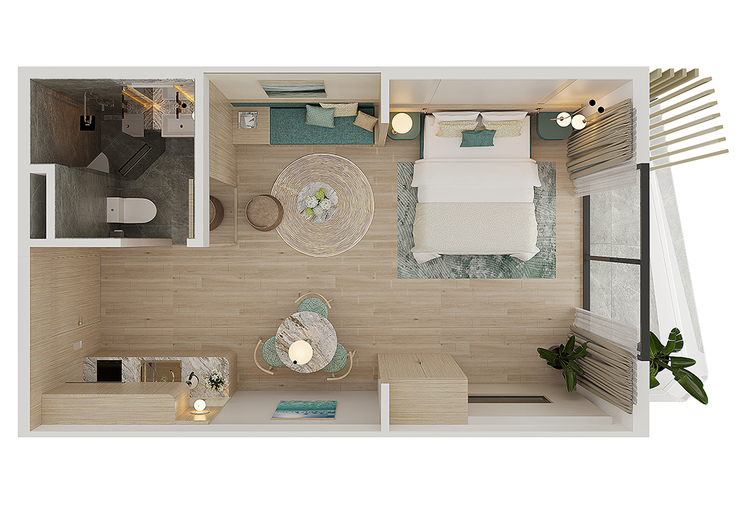 Mặt bằng Studio+