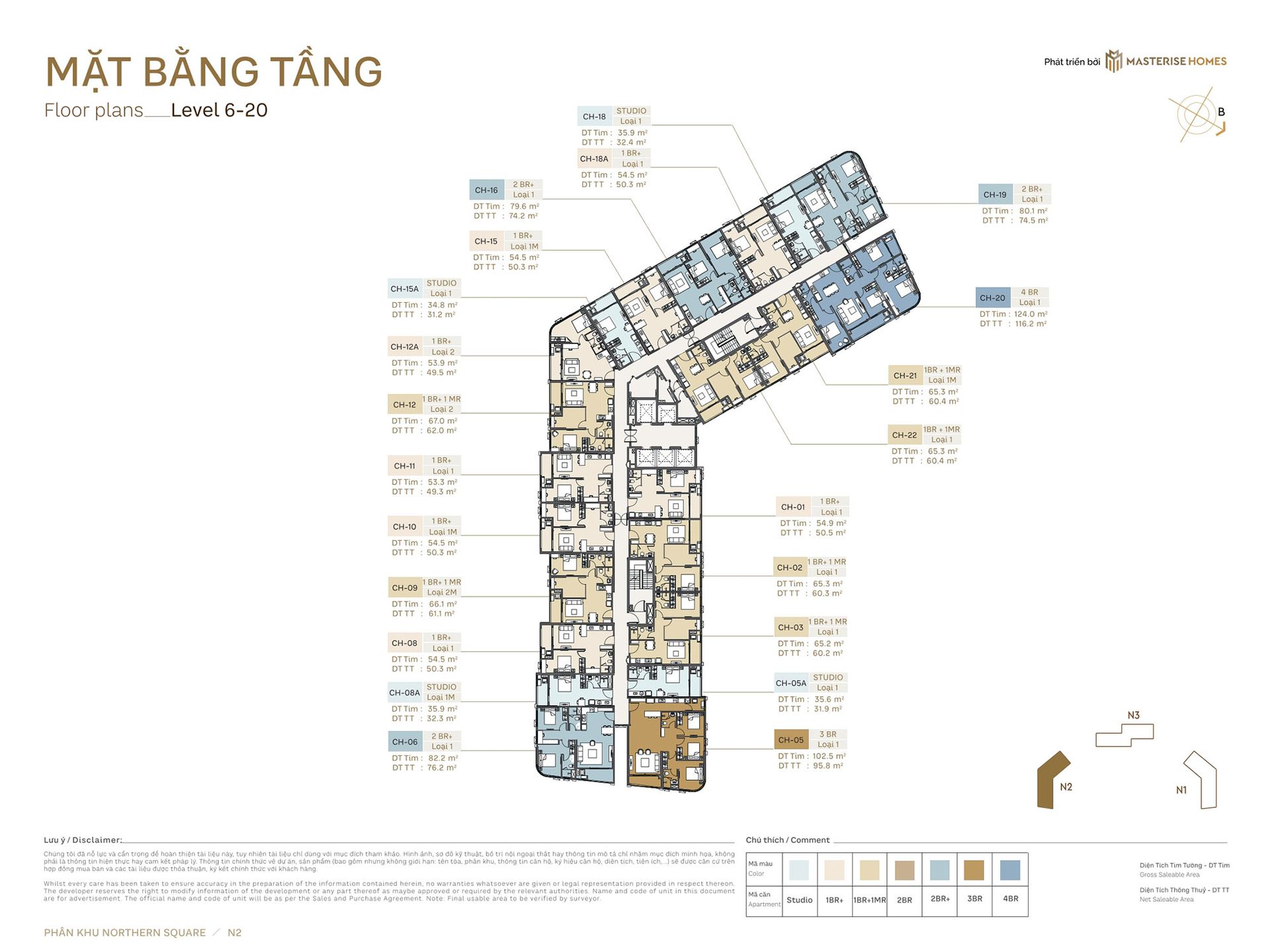Mặt bằng Tòa N2