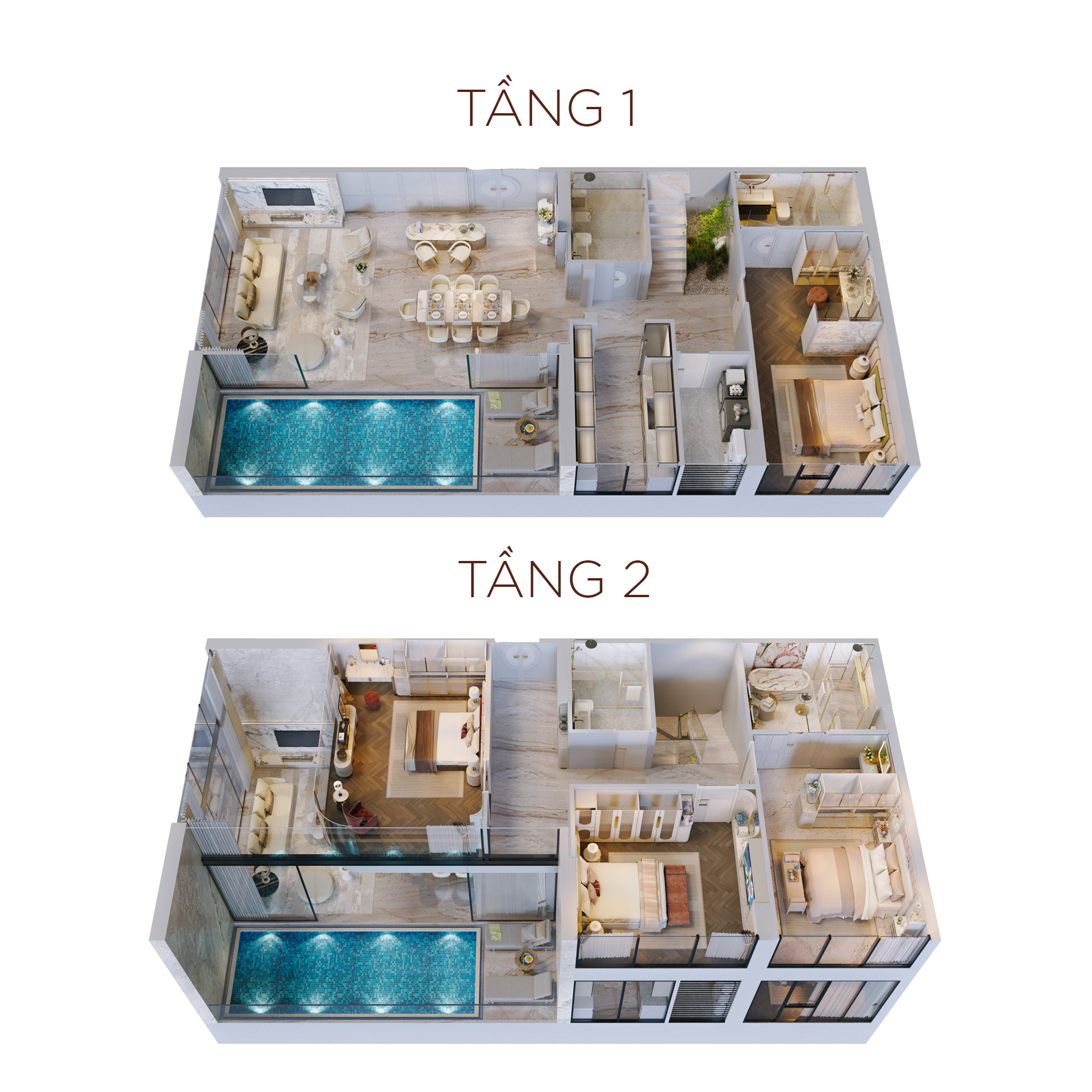 Mặt bằng Duplex 3