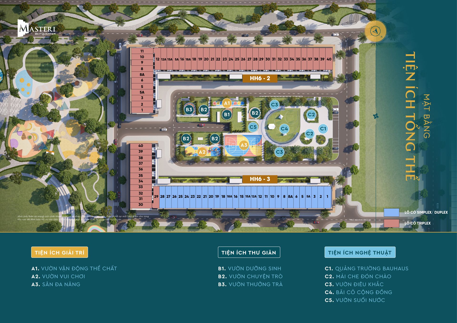 Mặt bằng phân khu Park Quarter