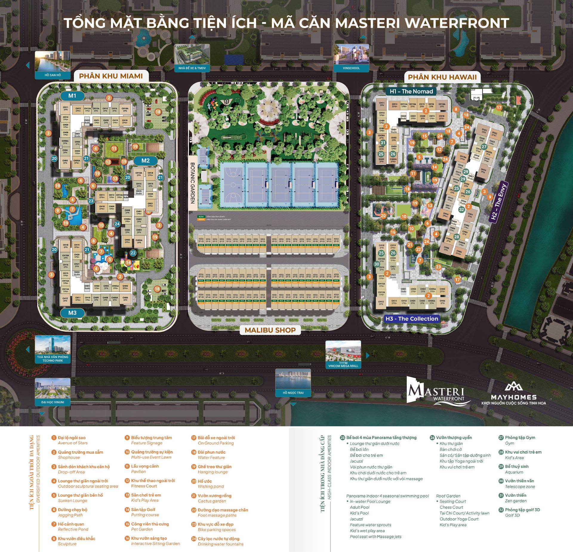 Mặt bằng tổng quan Malibu Walk