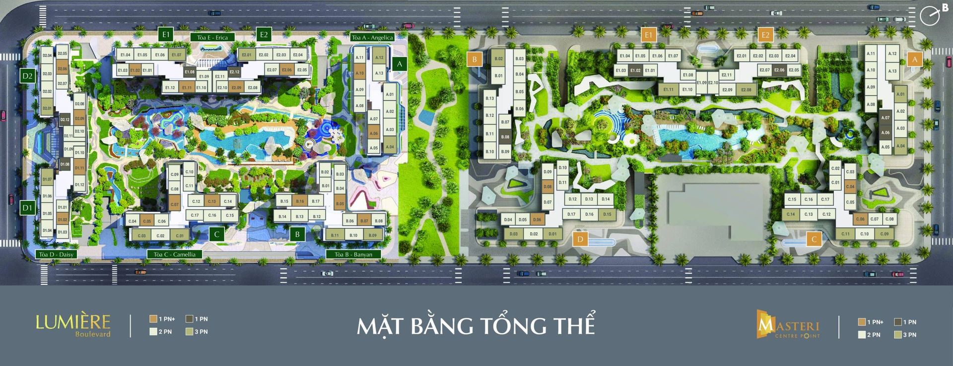 Mặt bằng tổng thể Masteri Centre Point