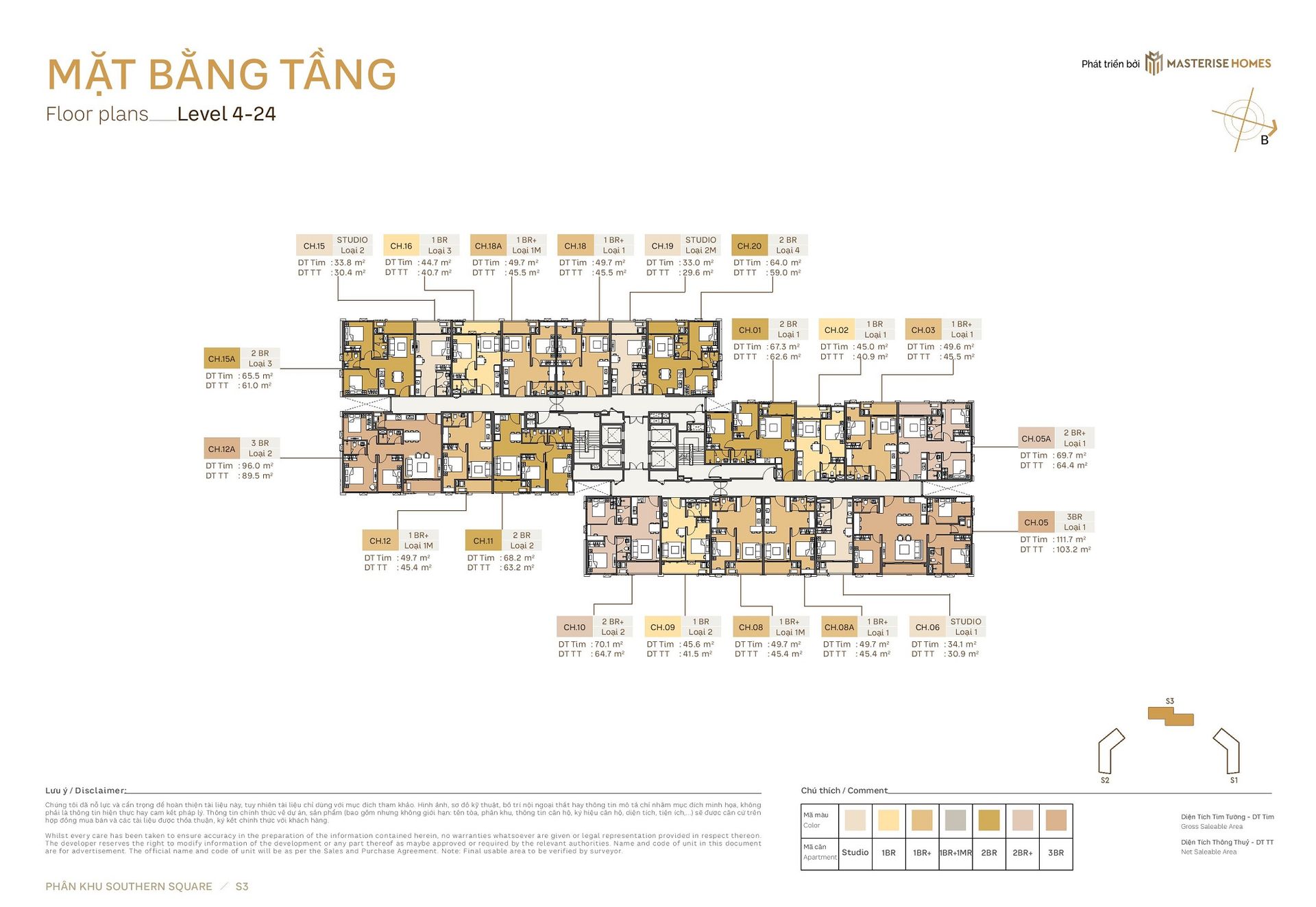 Mặt bằng Tòa S3
