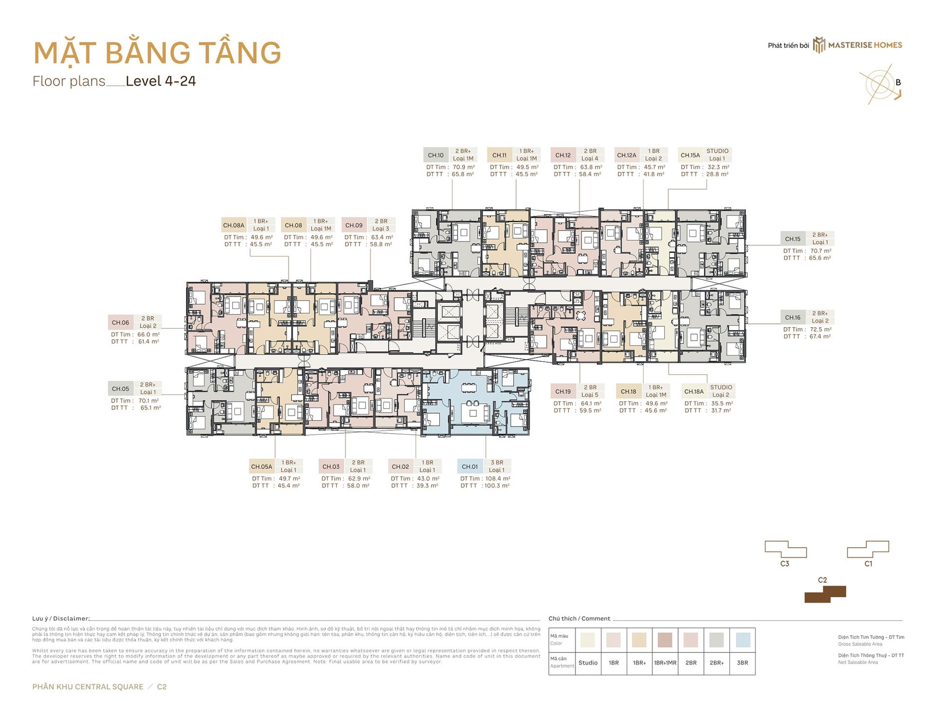 Mặt bằng Tòa C2