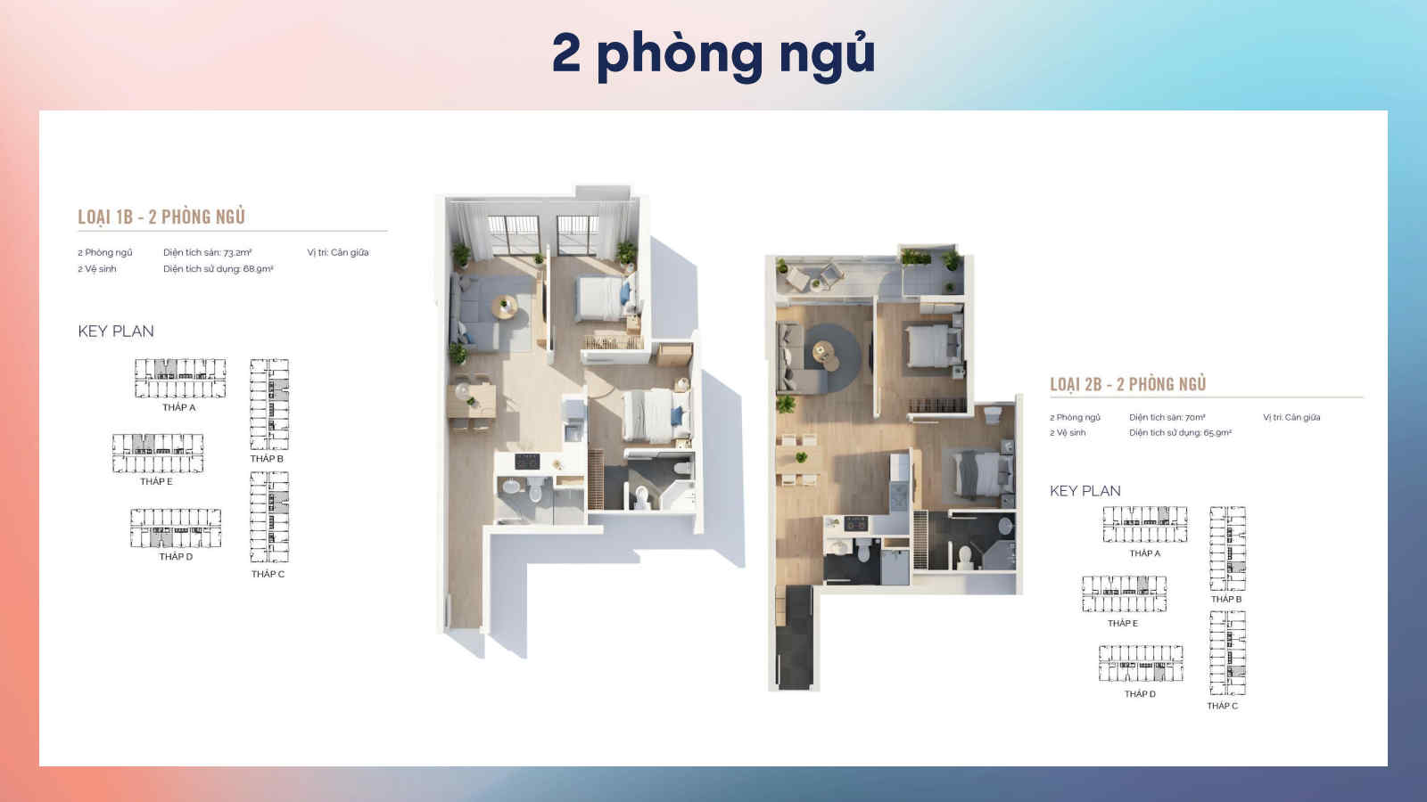 Mặt bằng căn 2PN MT Eastmark City