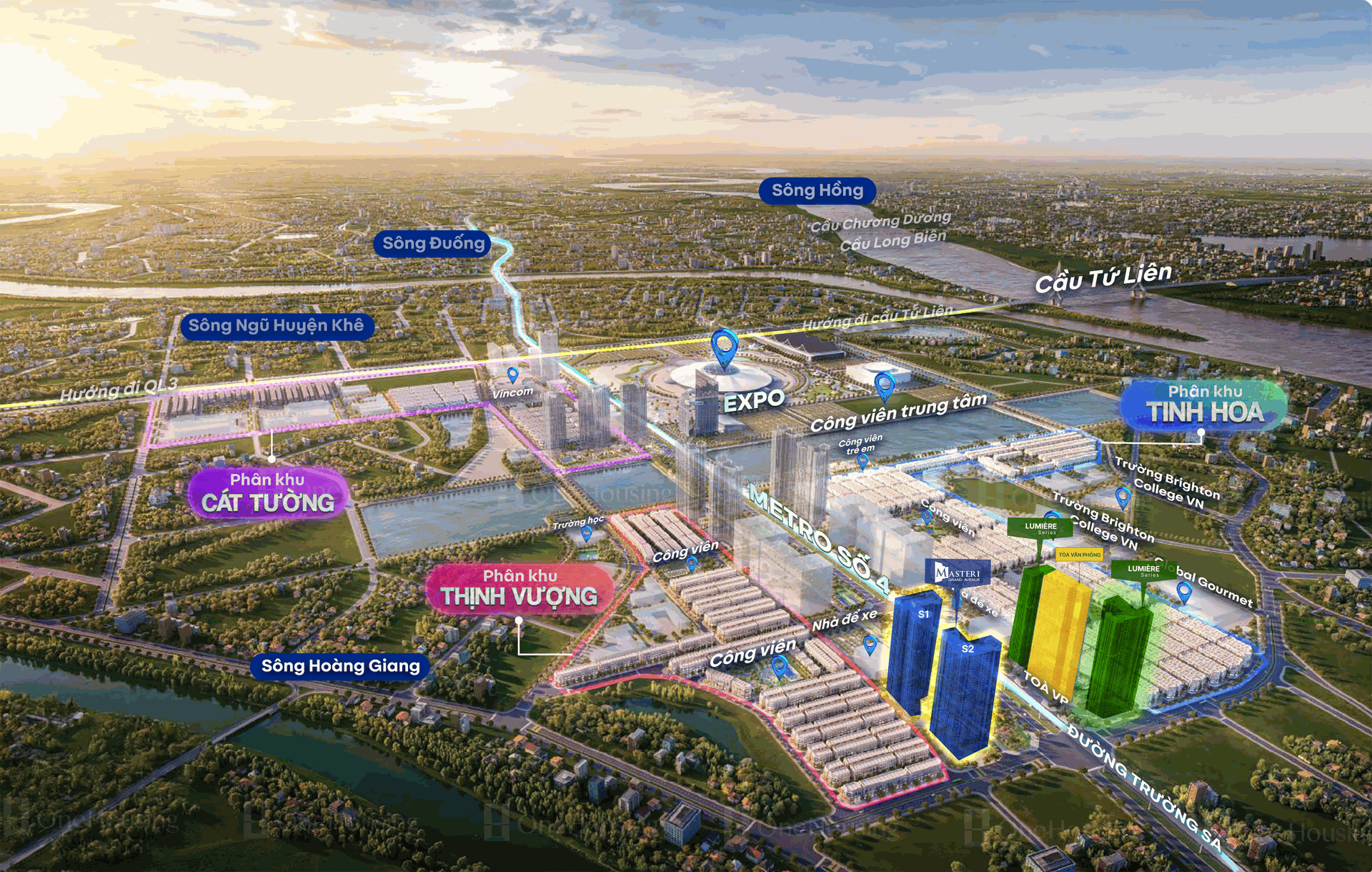 Vị trí tổng thể Masteri Grand Avenue trong Vinhomes Global Gate