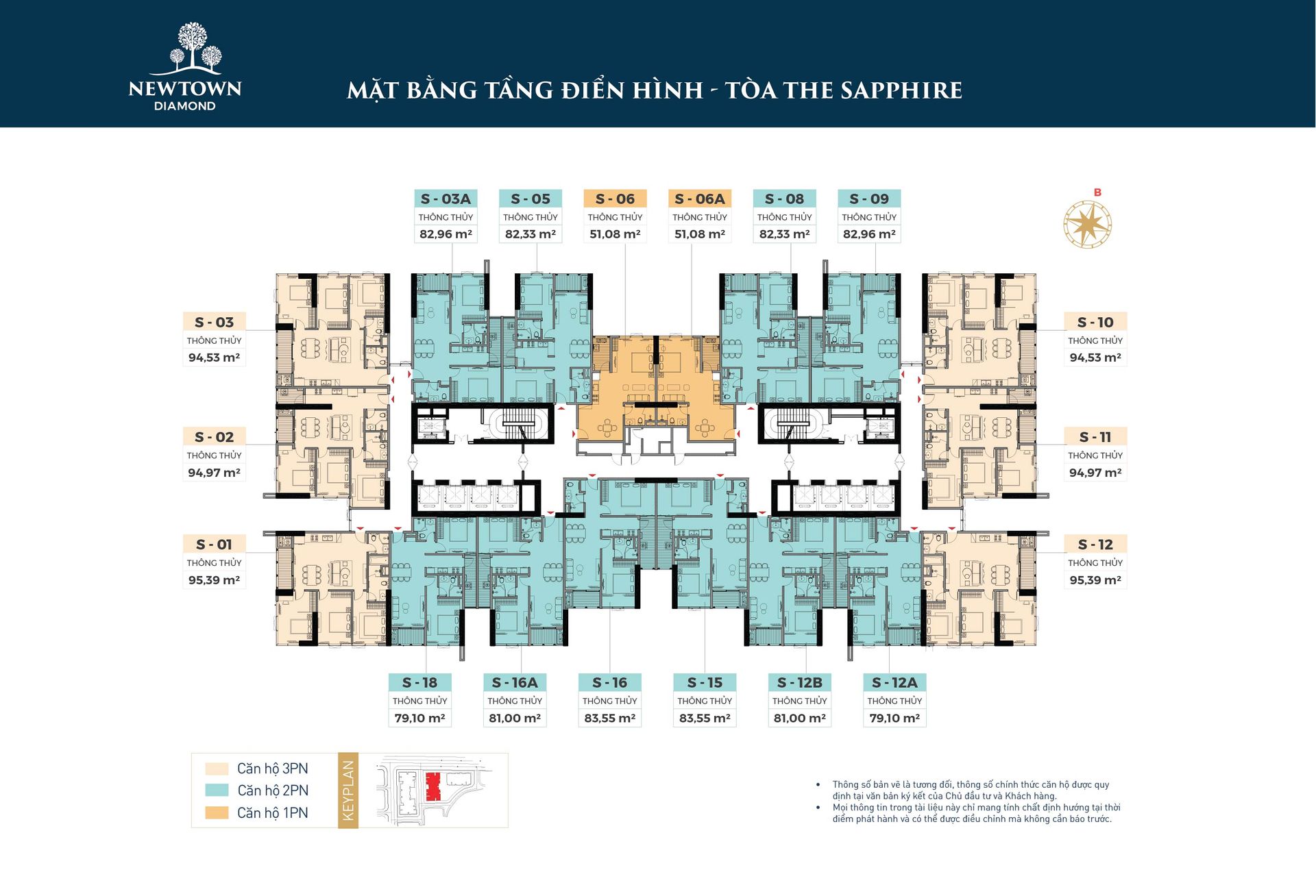 Mặt bằng Tòa Sapphire