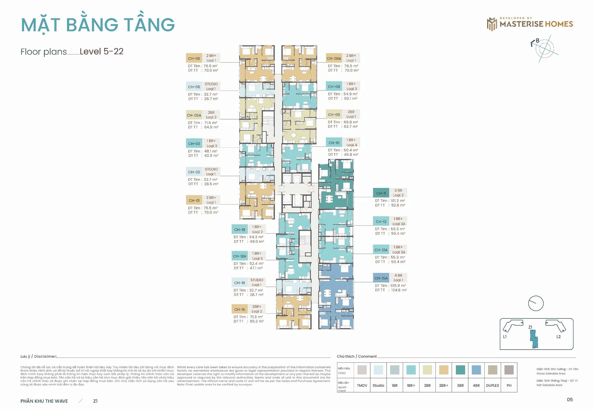 Mặt bằng tòa Z1