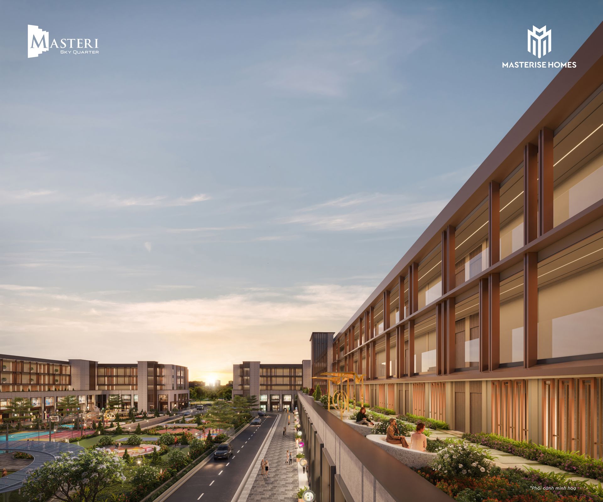 Vườn trên mái Masteri Sky Quarter