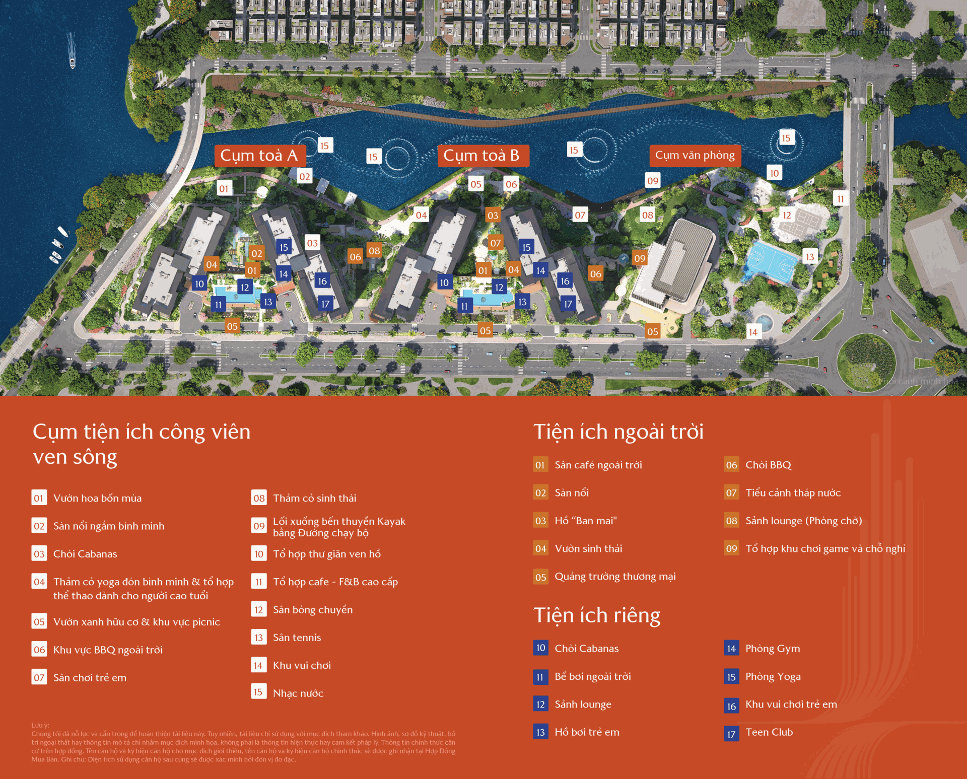 Mặt bằng tiện ích Masteri Park Place