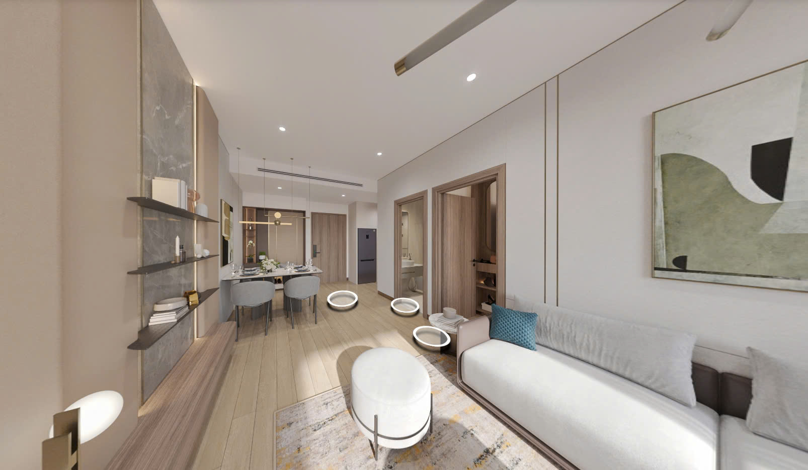 Mặt bằng căn hộ 1PN Masteri Grand Avenue