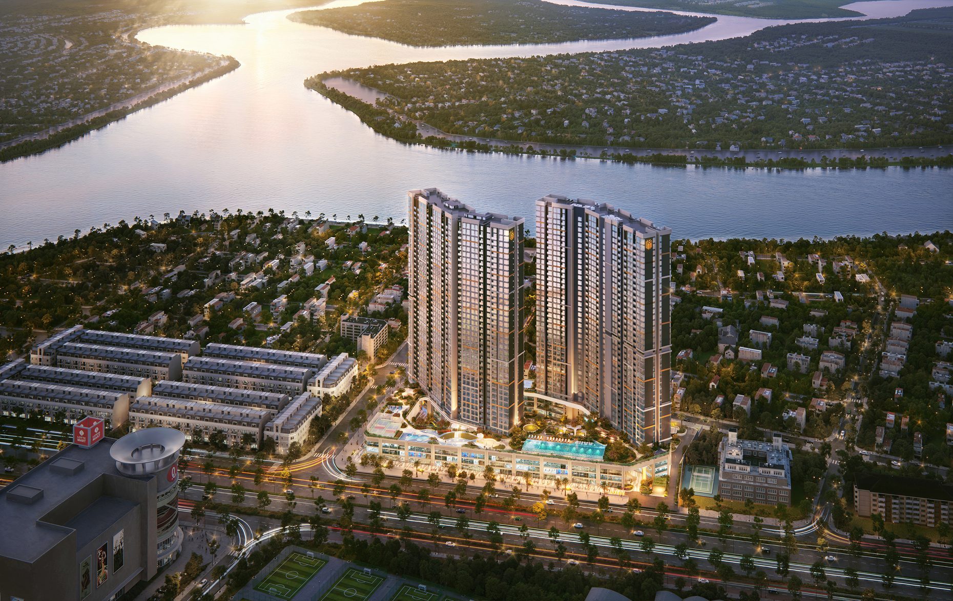 Phối cảnh Masteri Rivera Danang ven sông Hàn