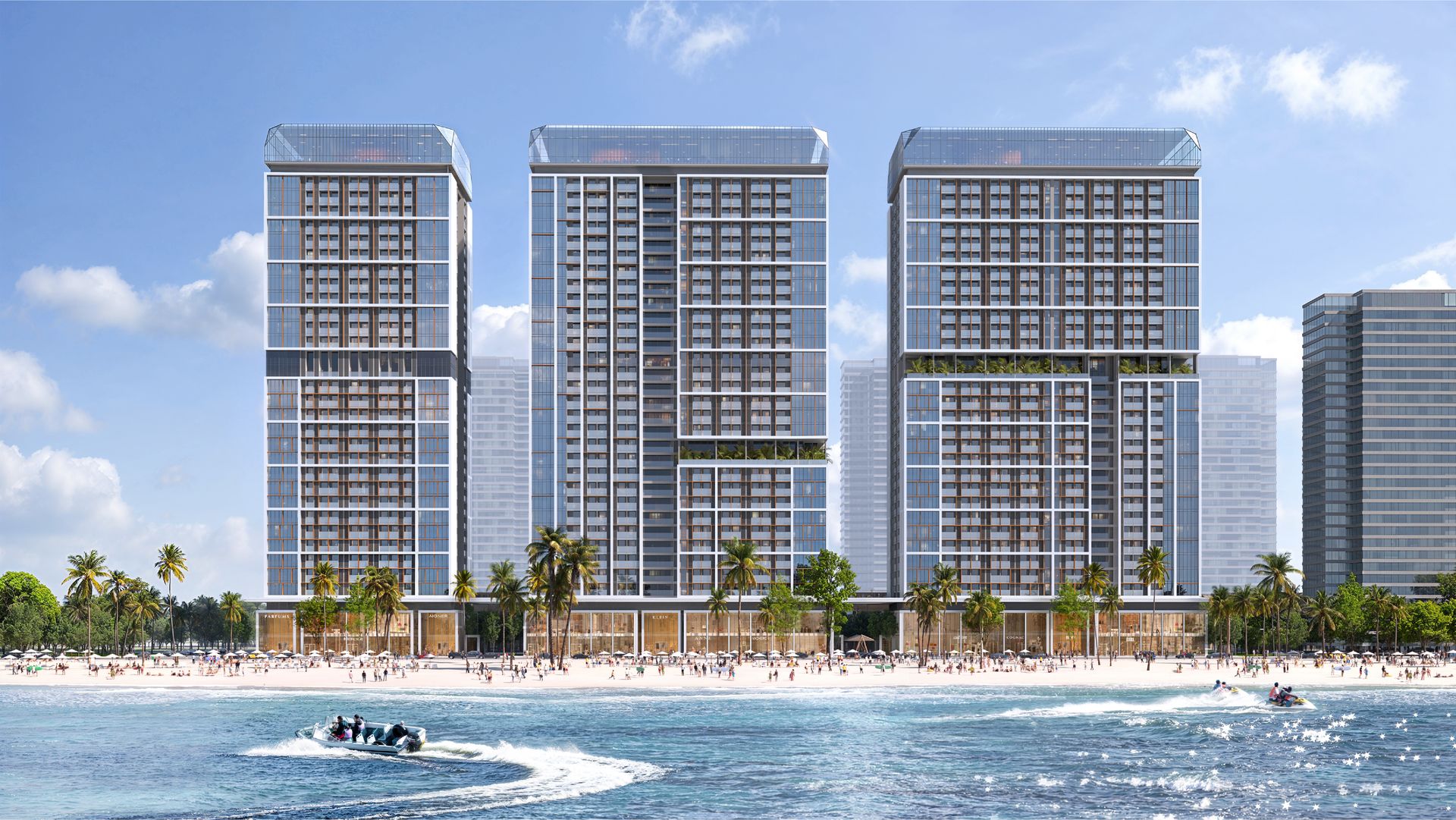 Phối cảnh Sun Centro Town — 3 tòa 30T bao biển Hạ Long