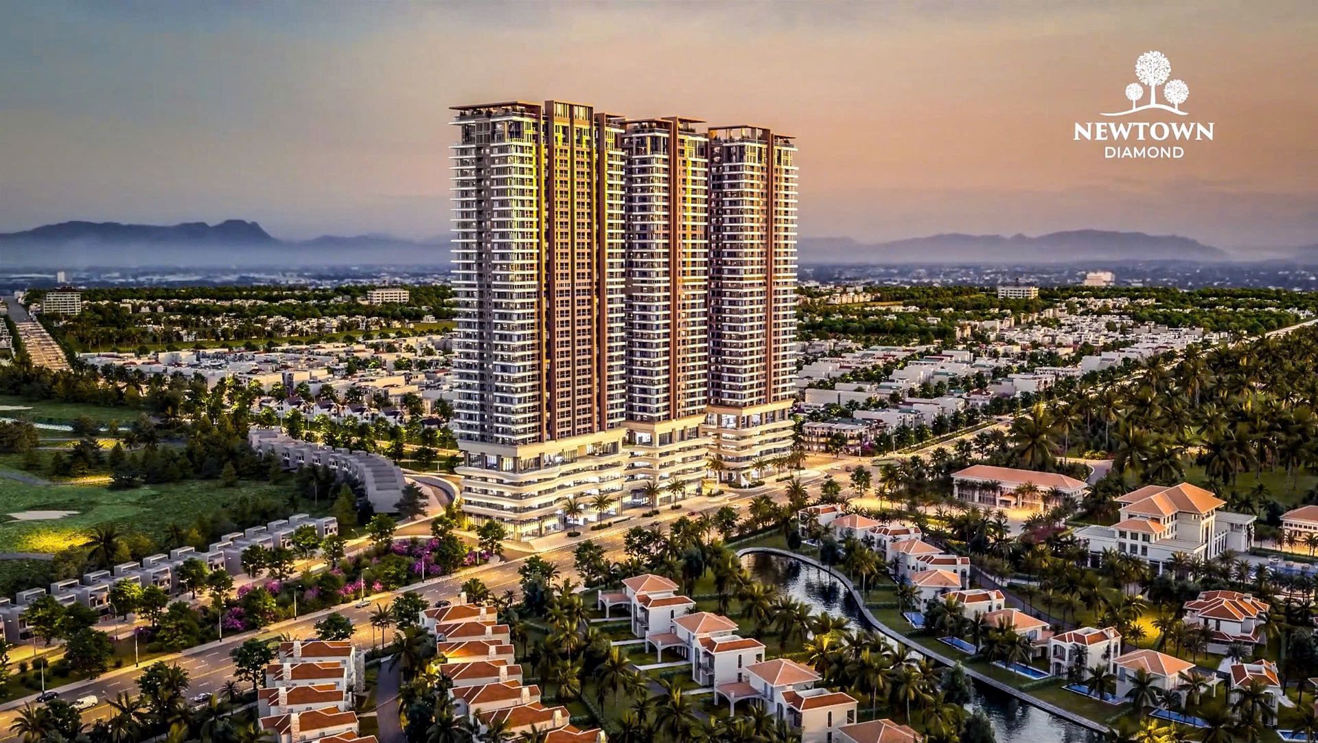 Phối cảnh Newtown Diamond — 3 tòa 36T ven biển Đà Nẵng