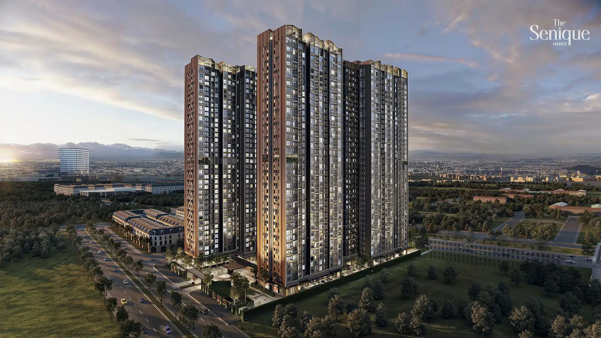 Phối cảnh The Senique Hà Nội — 3 tòa 37T CapitaLand