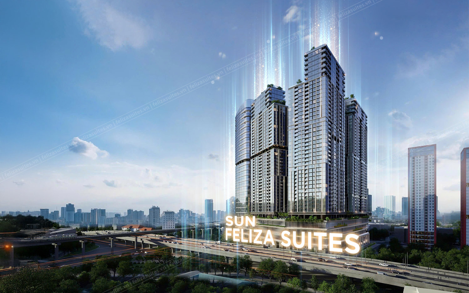 Phối cảnh Sun Feliza Suites — 5 tòa Cầu Giấy Hà Nội
