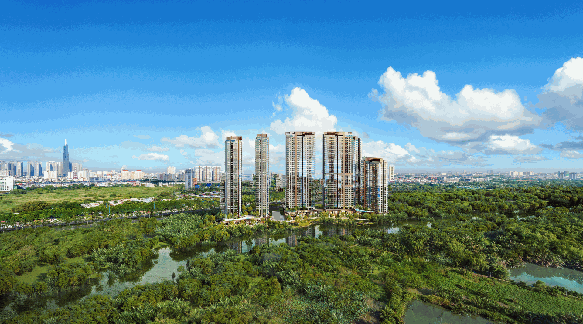 Phối cảnh Eaton Park — 6 tòa tháp An Phú Thủ Đức
