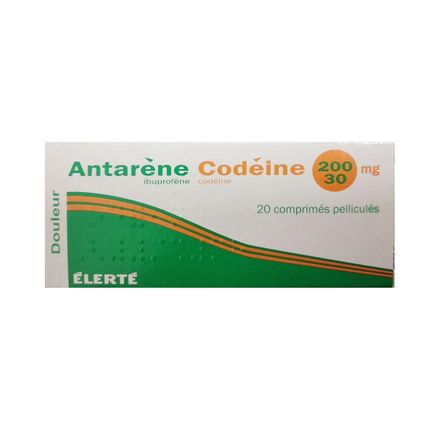 Antarene Codeine 200mg/30mg hộp 2 vỉ x 10 viên nén Pháp