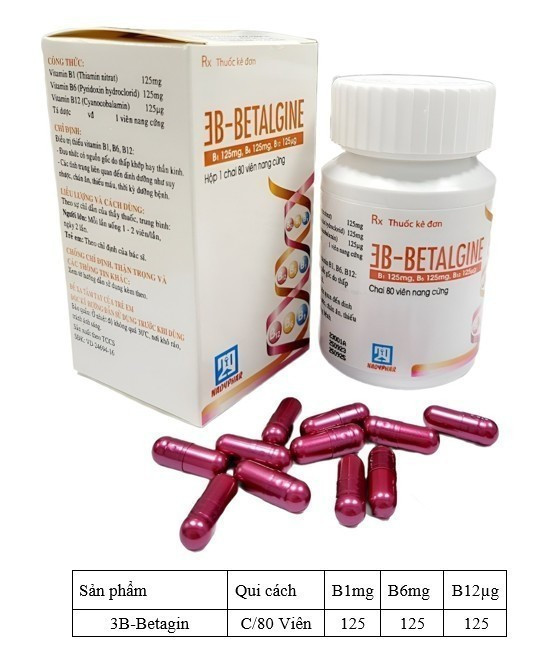 3B Betalgine Vitamin 3B lọ 80 viên nang DP 2/9 Nadyphar