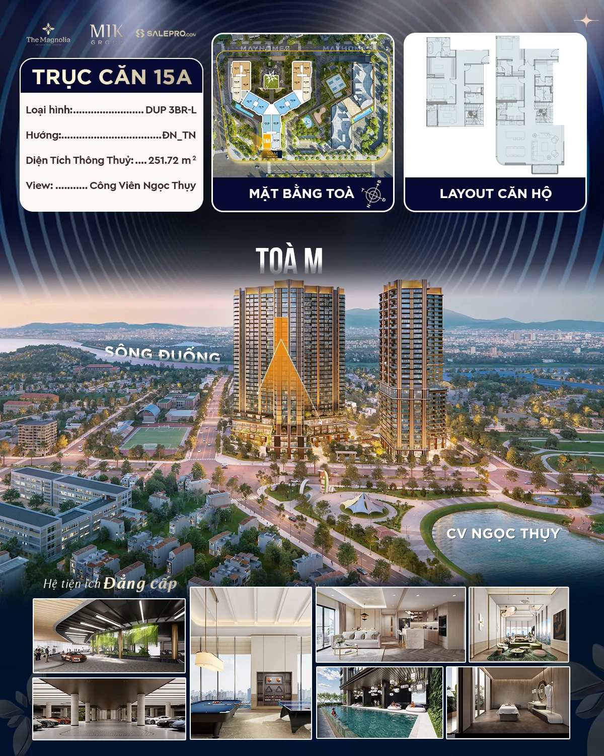 Bán căn hộ Duplex – 3PN | 252,17m2 | Giá 28,80 tỷ – The Magnolia – Private Residences, Long Biên