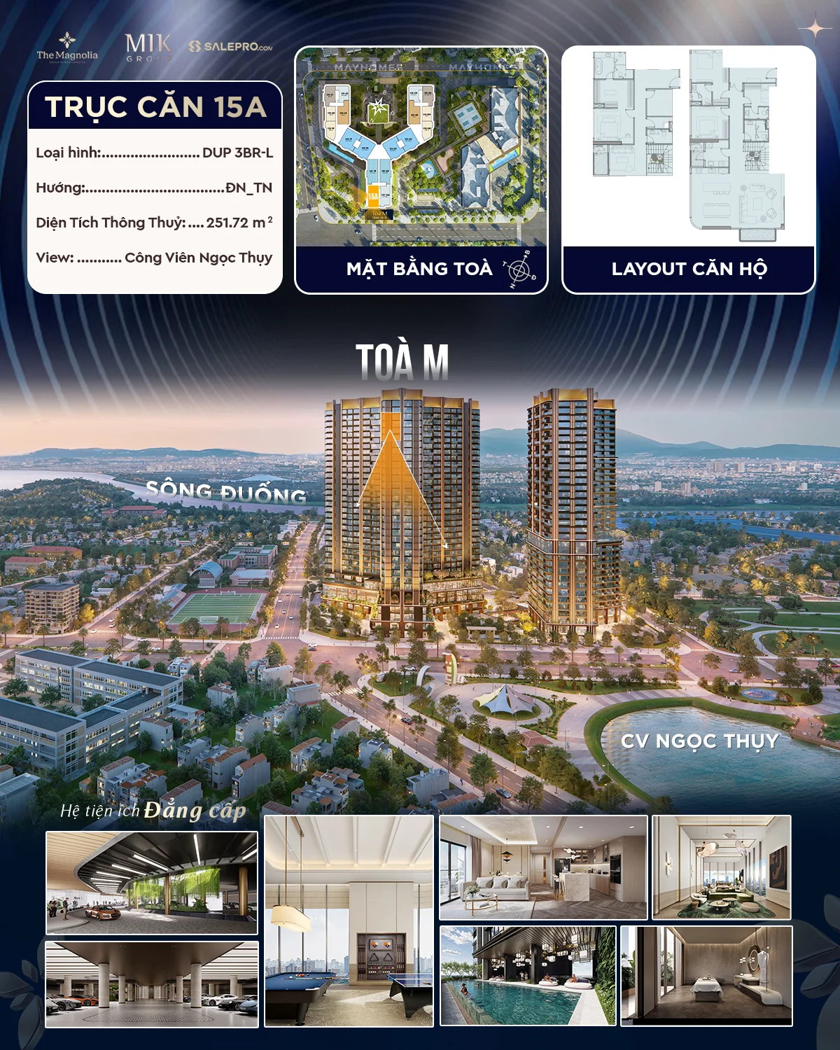 Bán căn hộ Duplex – 3PN | 252,17m2 | Giá 28,47 tỷ – The Magnolia – Private Residences, Long Biên