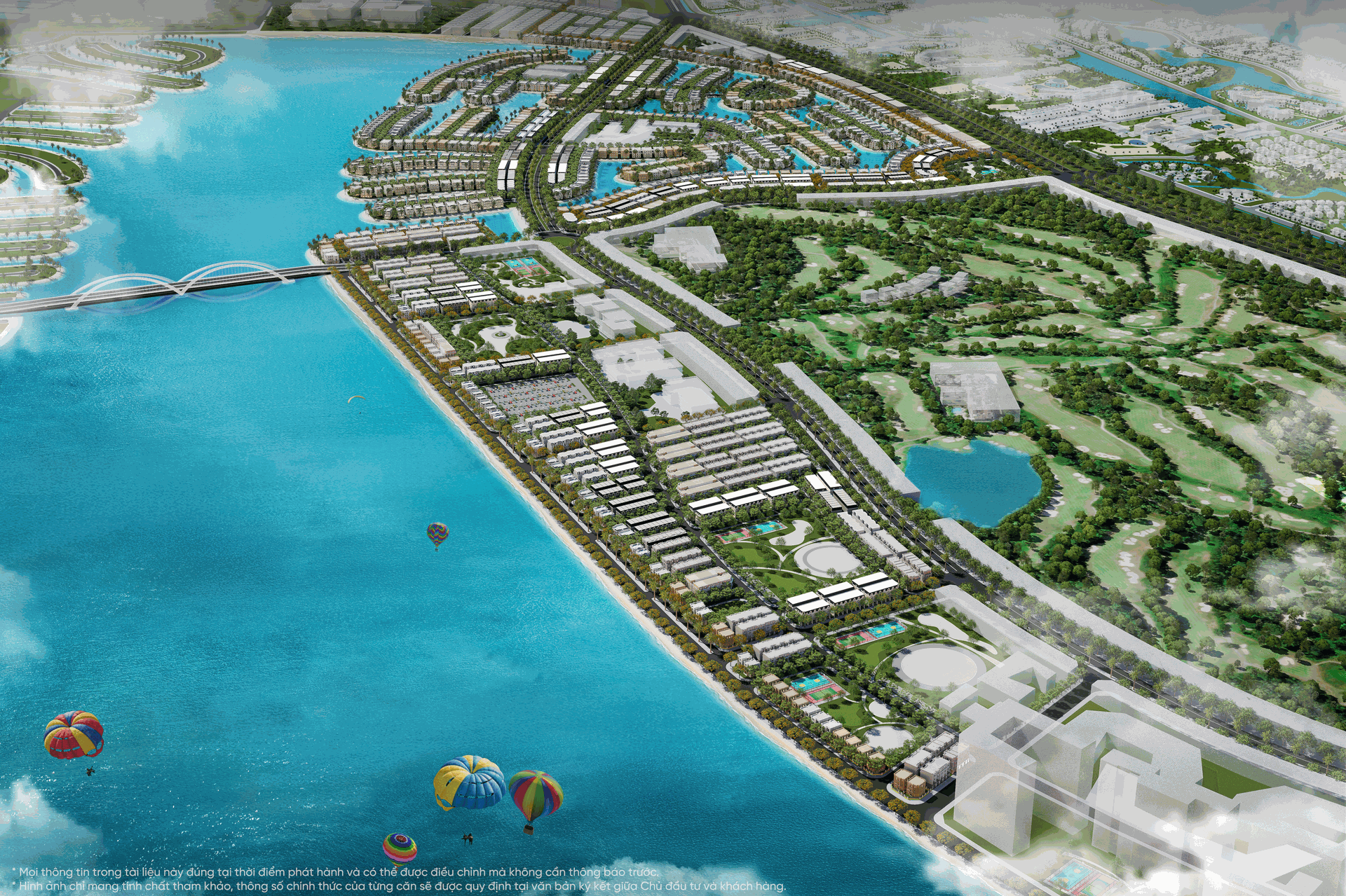 Phối cảnh phân khu Vịnh Ngọc tại dự án Vinhomes Green Paradise - siêu đô thị tại Cần Giờ, TP HCM. Ảnh: Vinhomes